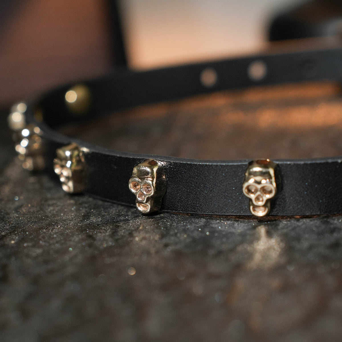Skull Decorative Leather Choker