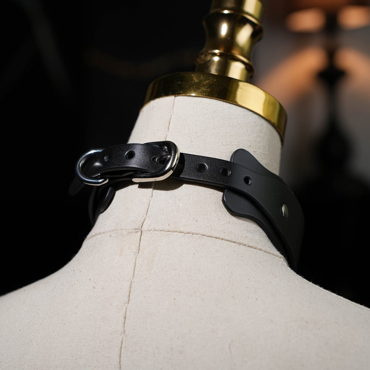 Kronus Black Choker With Small O Ring