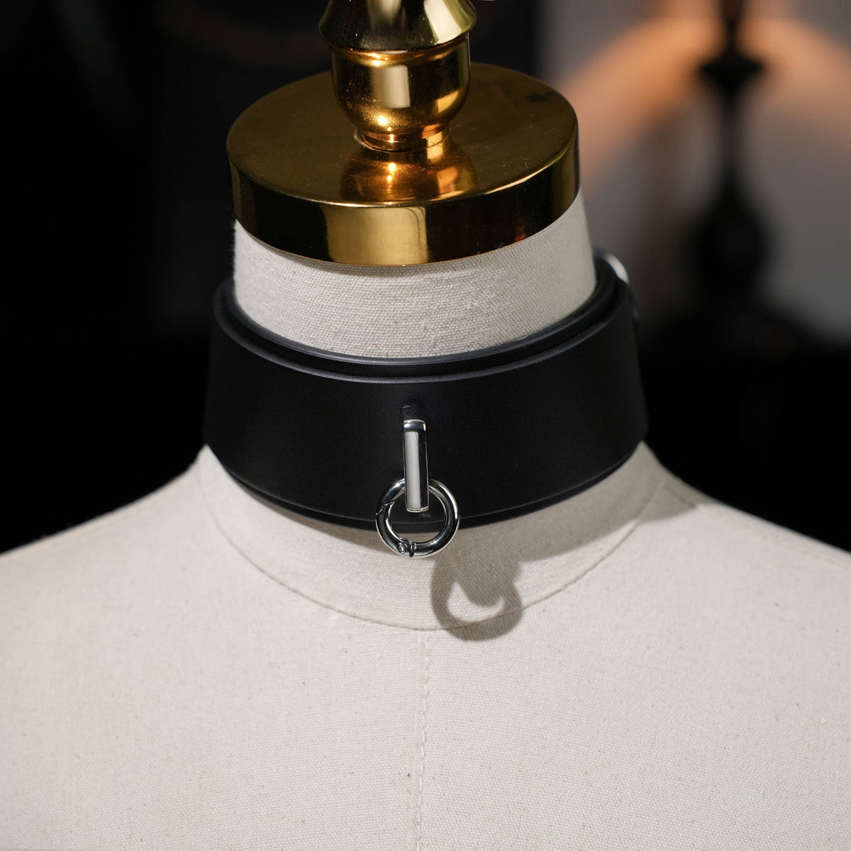 Kronus Black Choker With Small O Ring