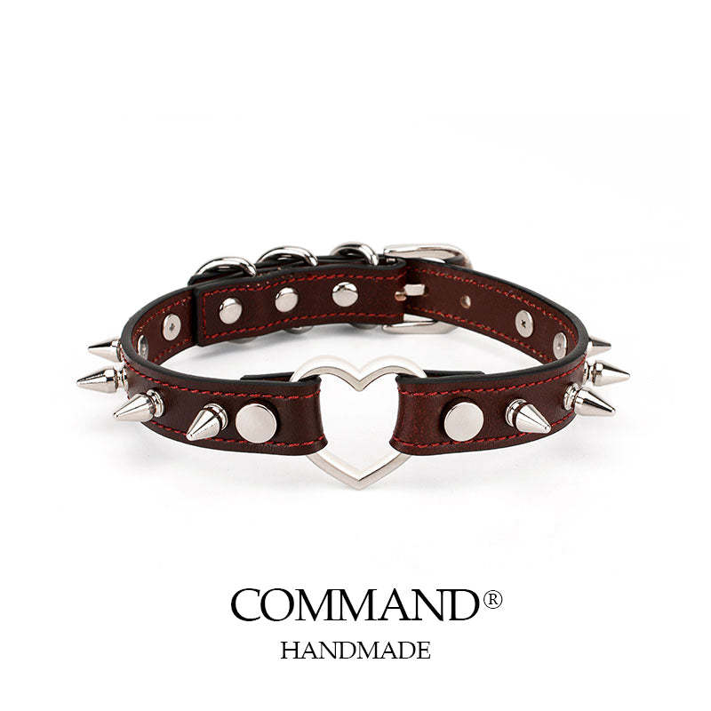 Love On Thorns Punk Choker With Heart