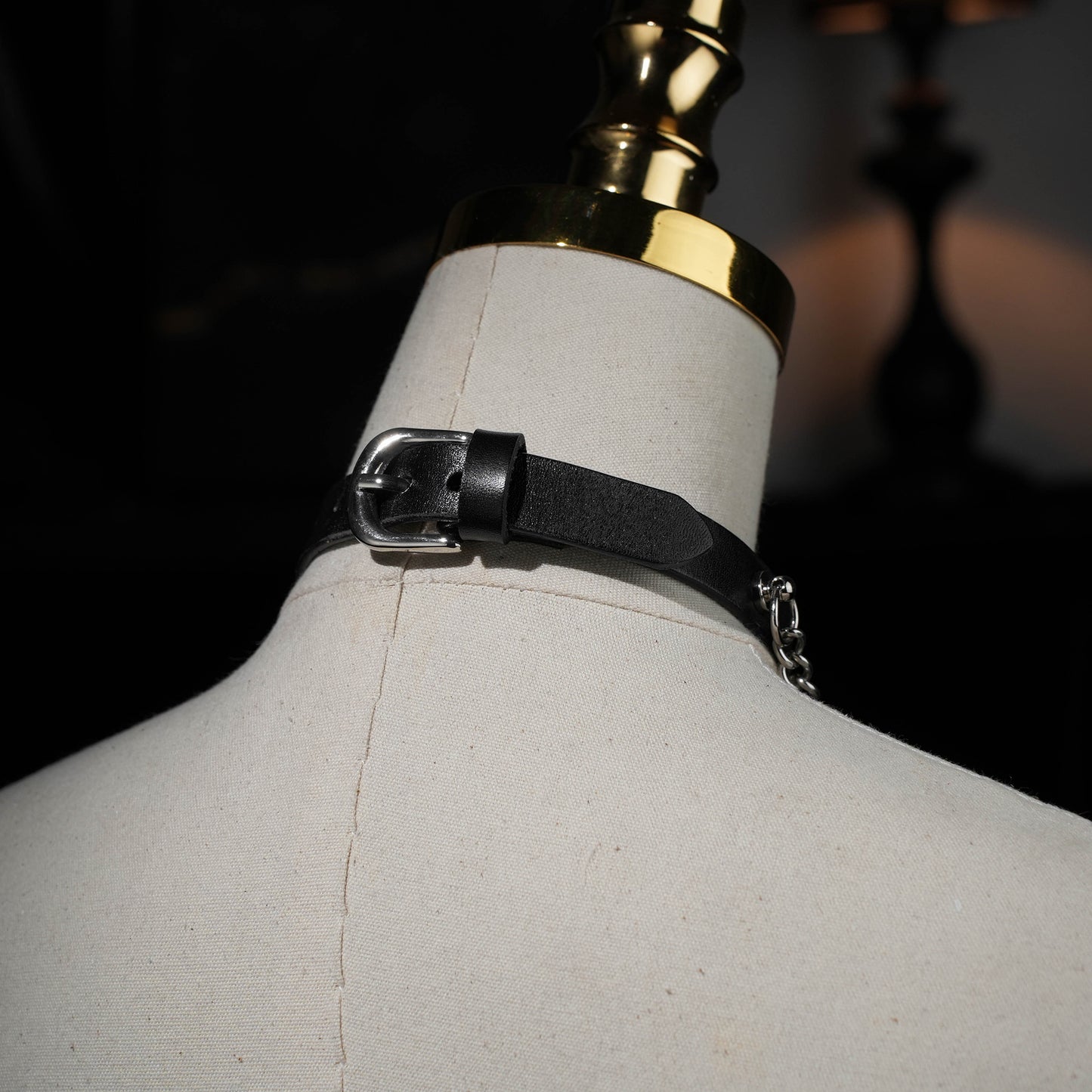 Soma Black Heart Choker With Chain