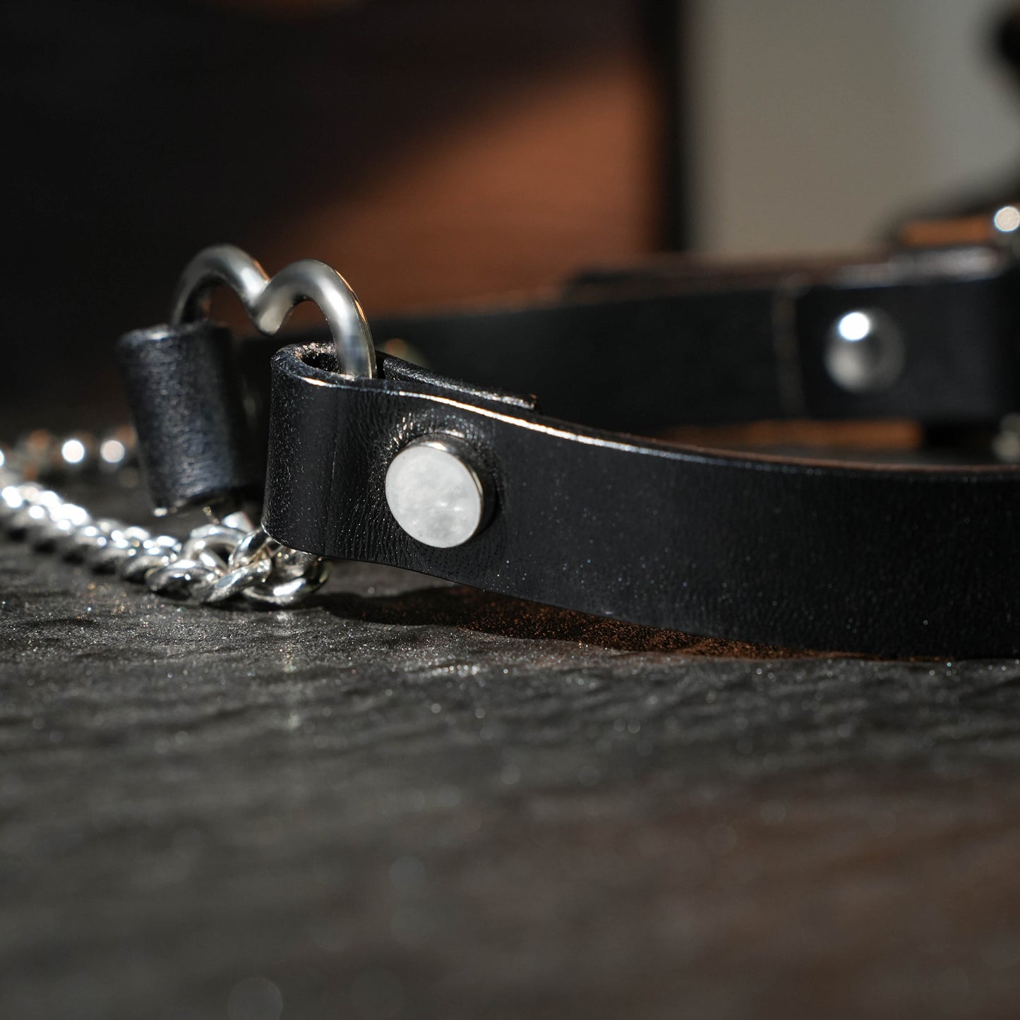 Soma Black Heart Choker With Chain