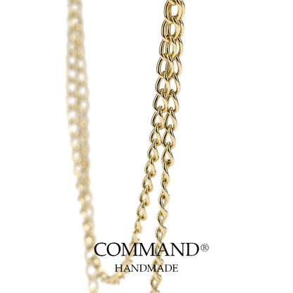 Helen Pastel Leather Choker with Lace Trim, Pearl Accents & Gold Chain