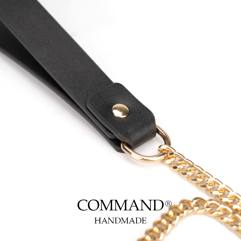 Phanes Pink/Black Bow Collar with D ring & leash