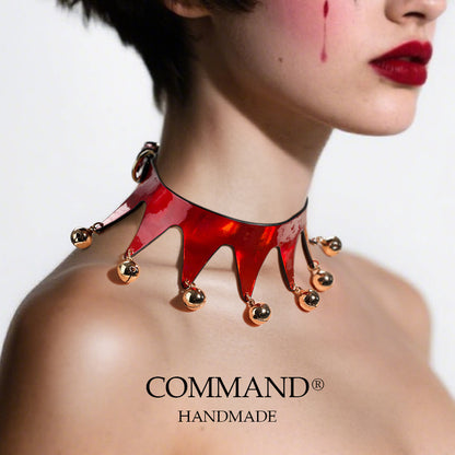 Jester’s Shatter Triangle Choker with Bell