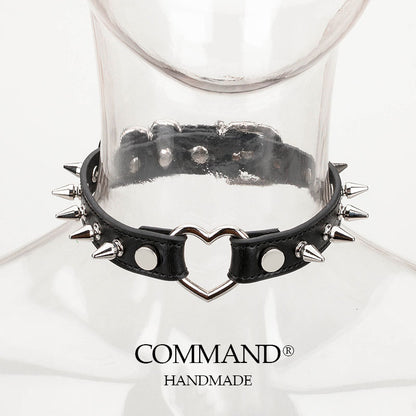 Love On Thorns Punk Choker With Heart