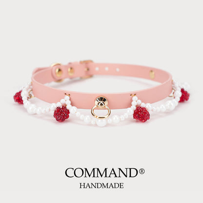 Seren Raspberry Pearl Choker