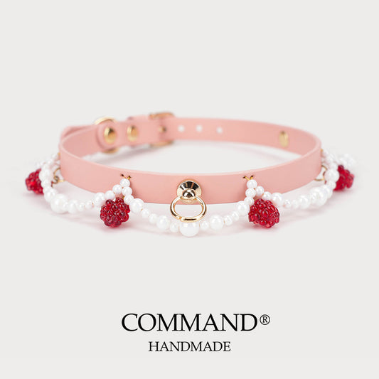 Seren Raspberry Pearl Choker