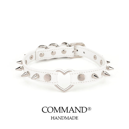 Love On Thorns Punk Choker With Heart