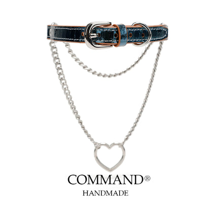 Nike Half Chain Choker with Heart Ring