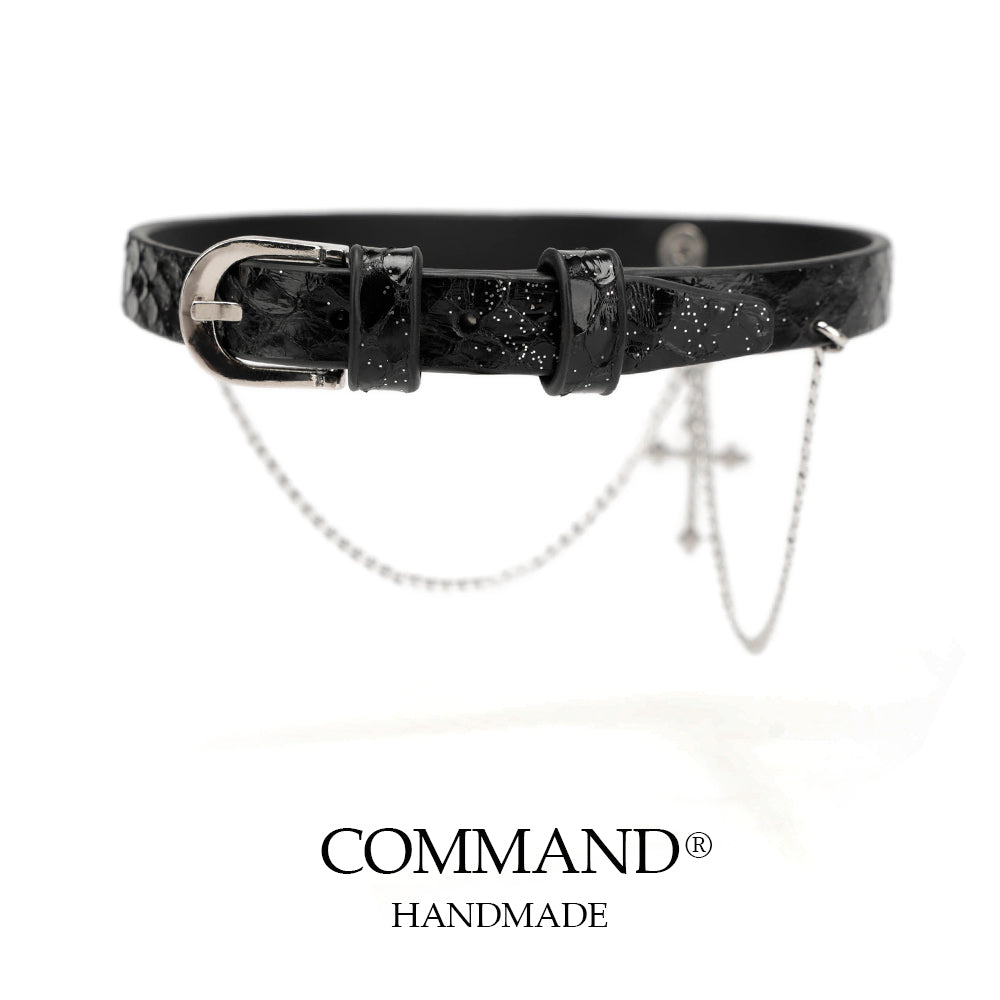 Aglaia Double Chain Choker with Cross