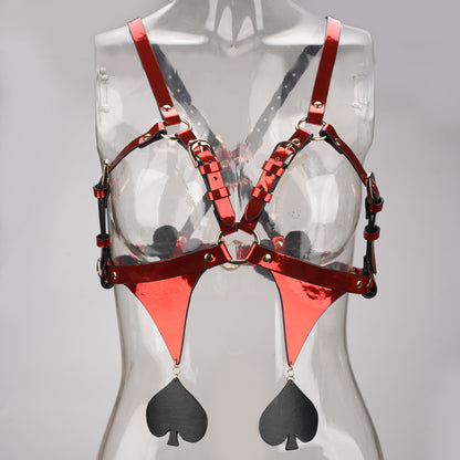 Jester Queen of Spades Harness Corset