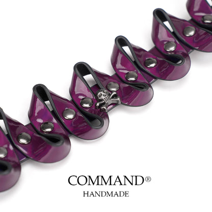 Wicked Flame Studded Wave Choker (Red / Purple / Green)