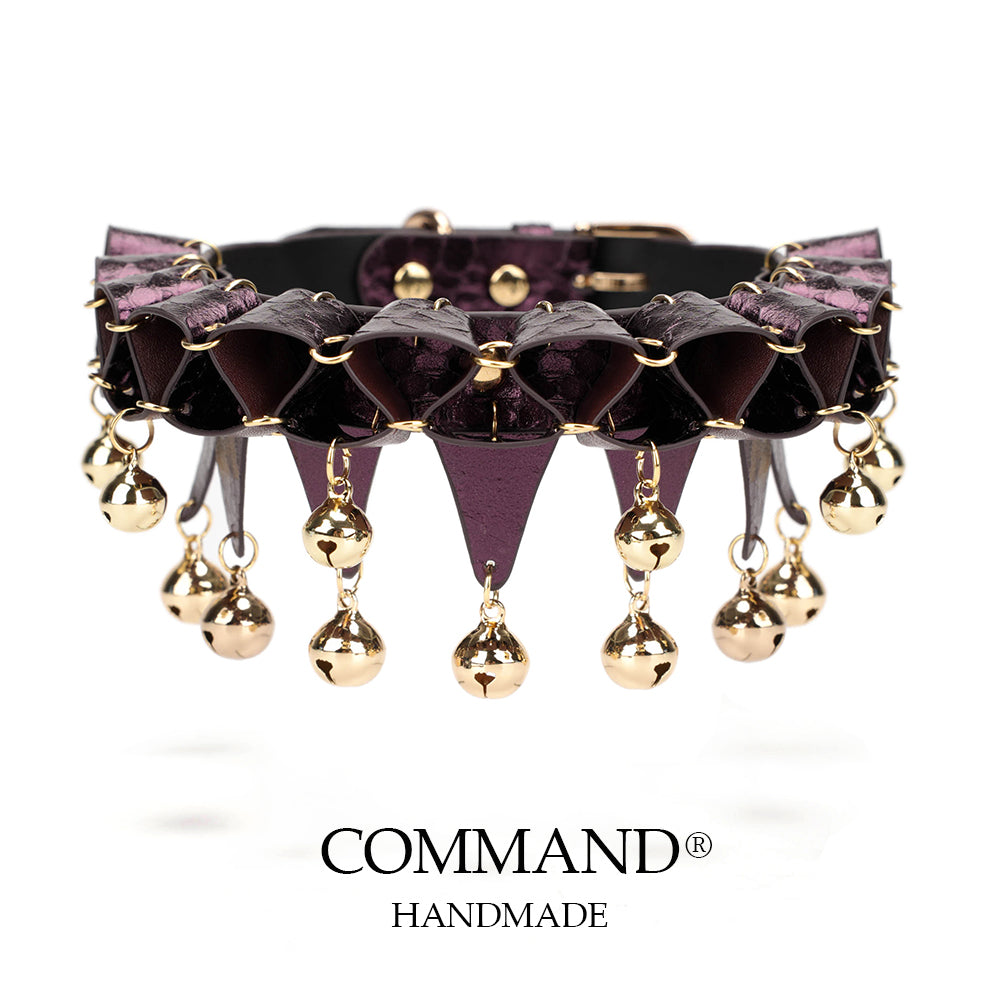 Jesterlet Mini Ruffle Triangle Choker with Bell