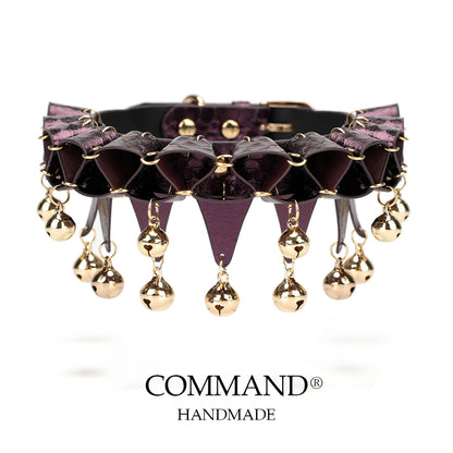 Jesterlet Mini Ruffle Triangle Choker with Bell