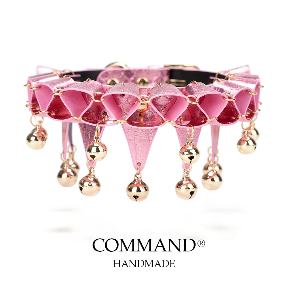 Jesterlet Mini Ruffle Triangle Choker with Bell