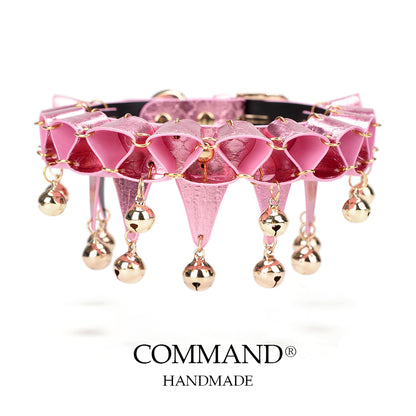 Jesterlet Mini Ruffle Triangle Choker with Bell