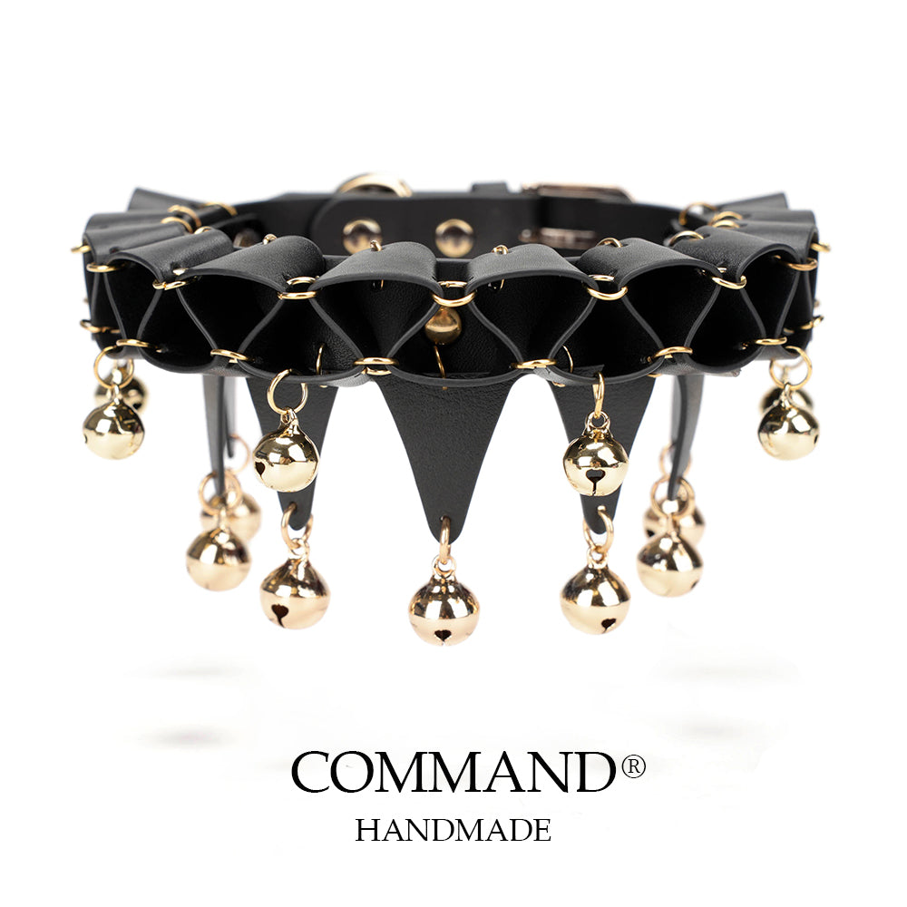 Jesterlet Mini Ruffle Triangle Choker with Bell