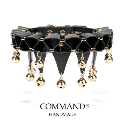 Jesterlet Mini Ruffle Triangle Choker with Bell