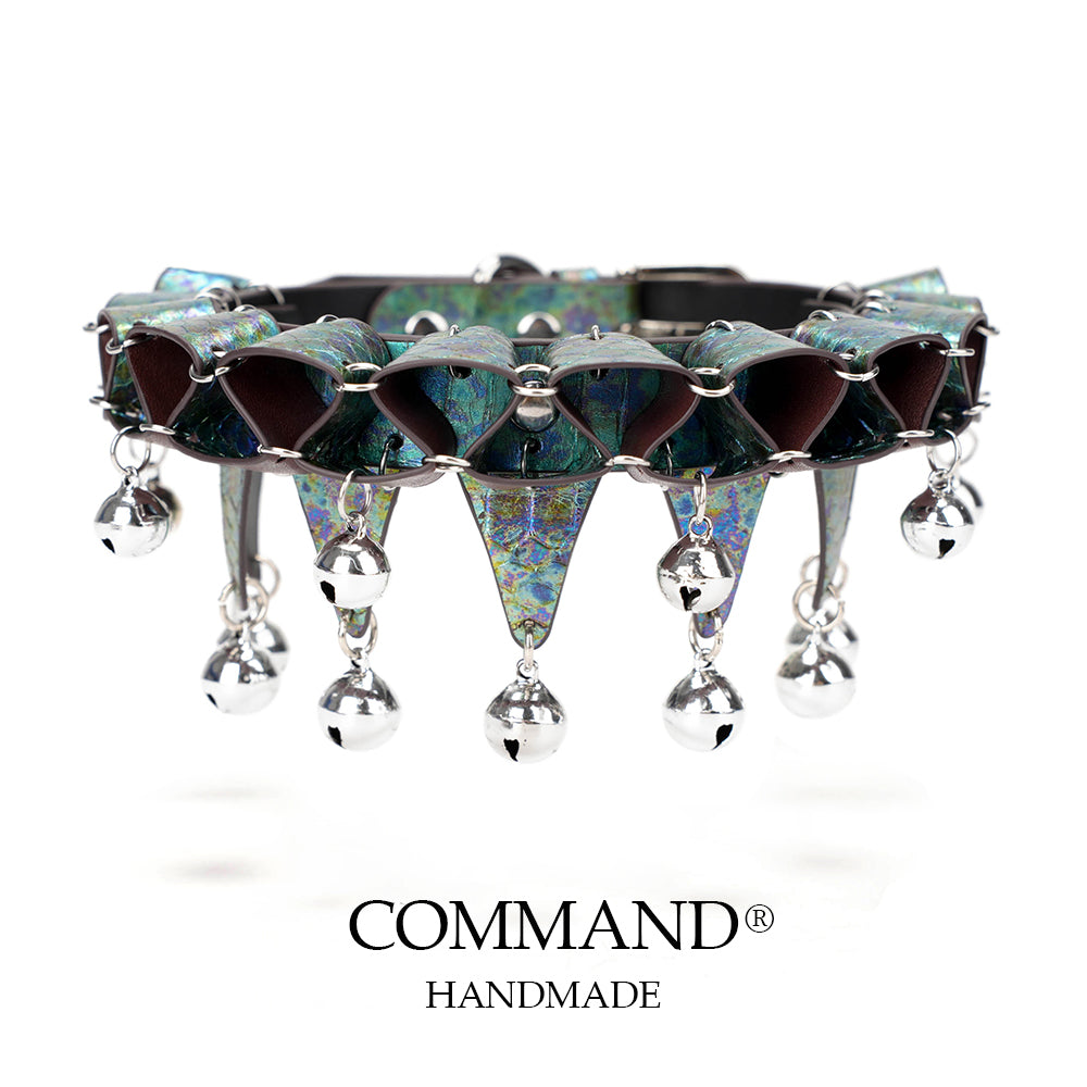 Jesterlet Mini Ruffle Triangle Choker with Bell