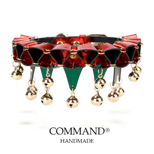 Jesterlet Mini Ruffle Triangle Choker with Bell