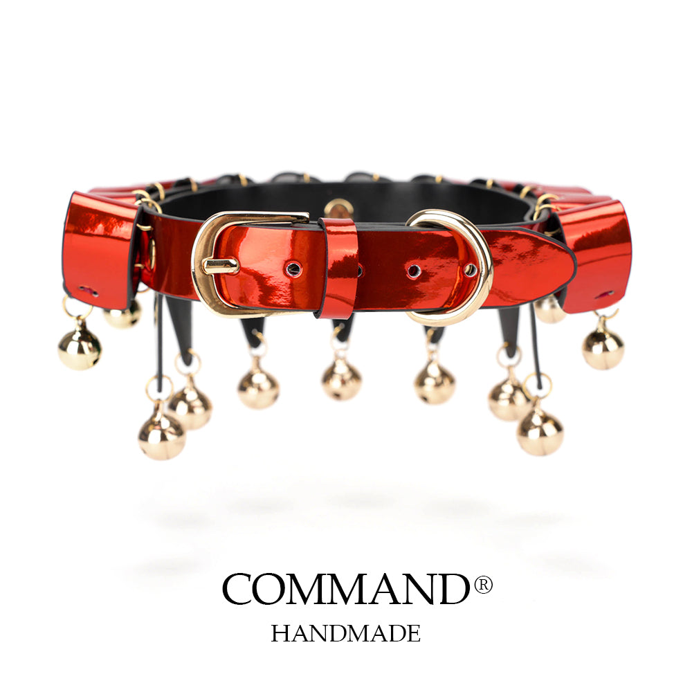 Jesterlet Mini Ruffle Triangle Choker with Bell