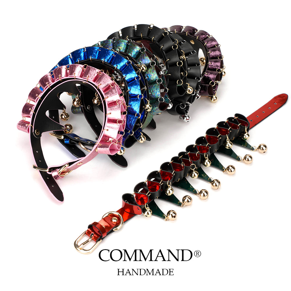 Jesterlet Mini Ruffle Triangle Choker with Bell