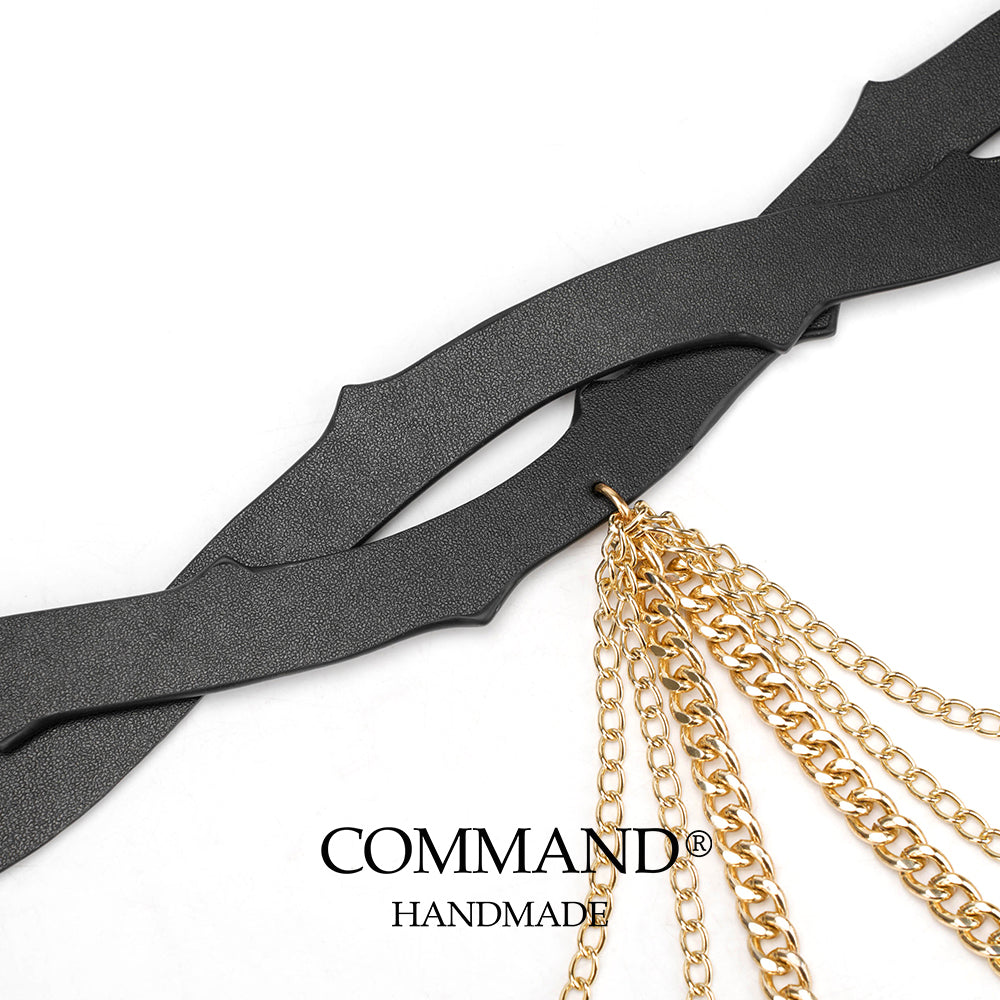 Rose Thorn Draped Chain Waist Belt