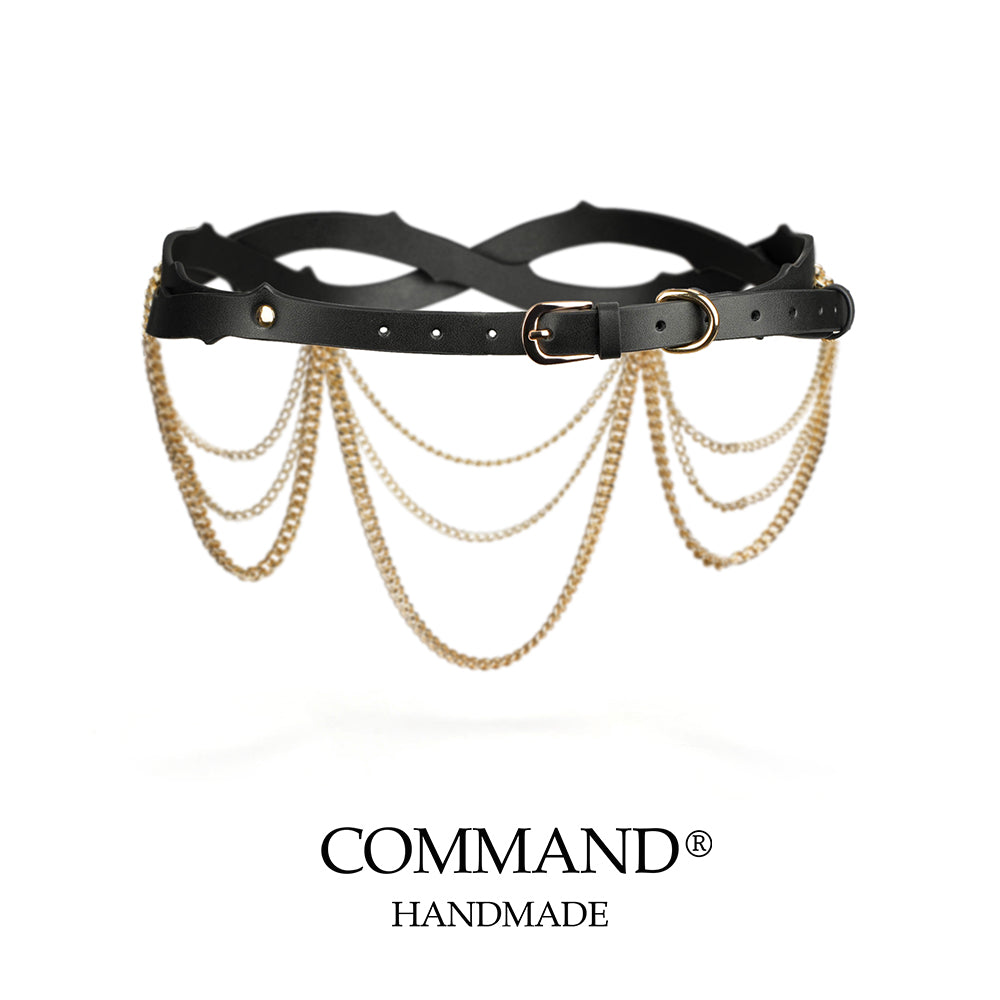 Rose Thorn Draped Chain Waist Belt