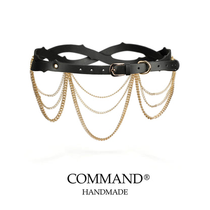 Rose Thorn Draped Chain Waist Belt