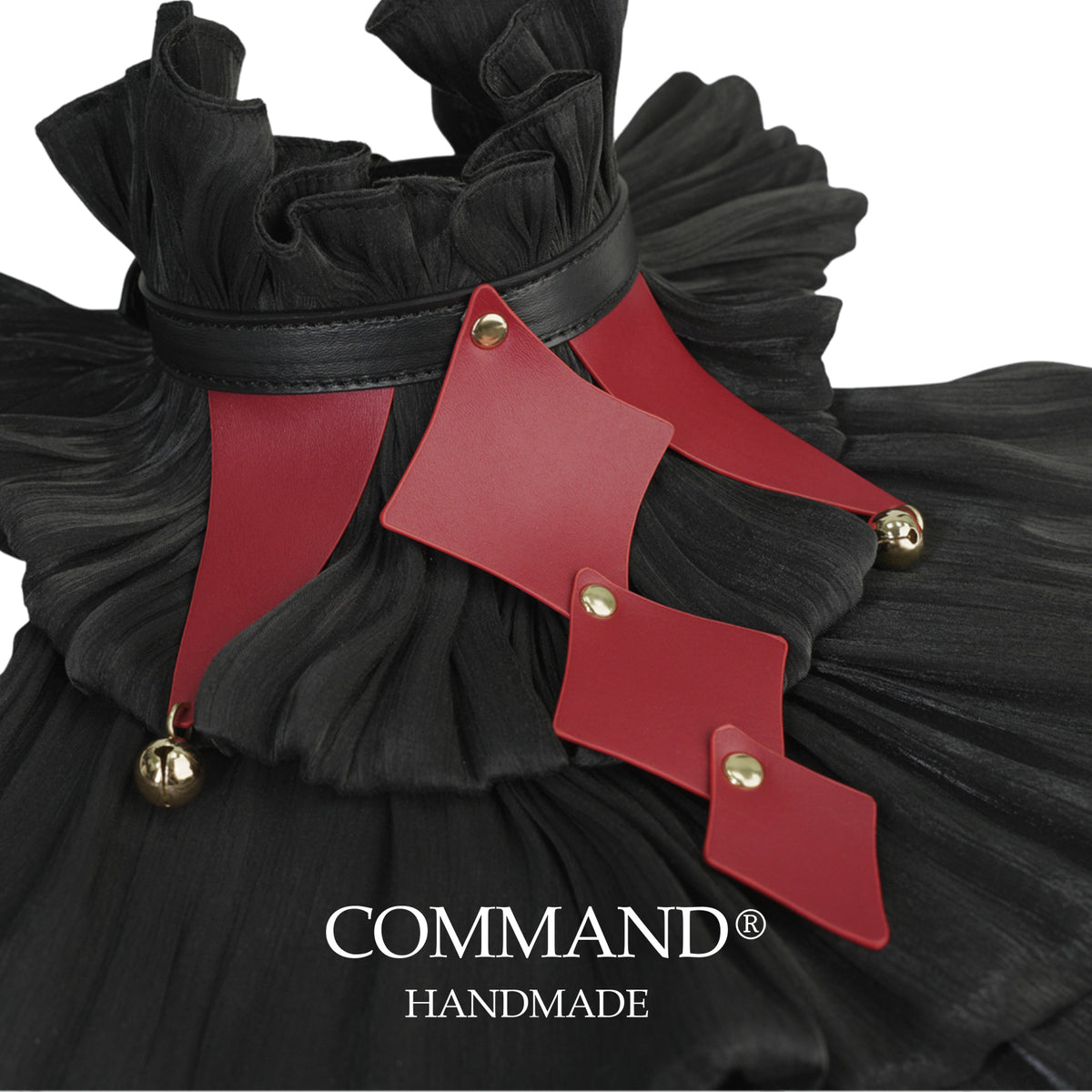 Jester’s Court Ruffle Diamond Collar Red & Black