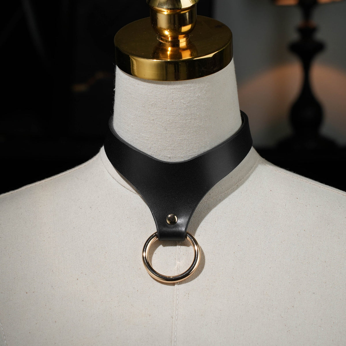 Medea Leather Collar with O-Ring