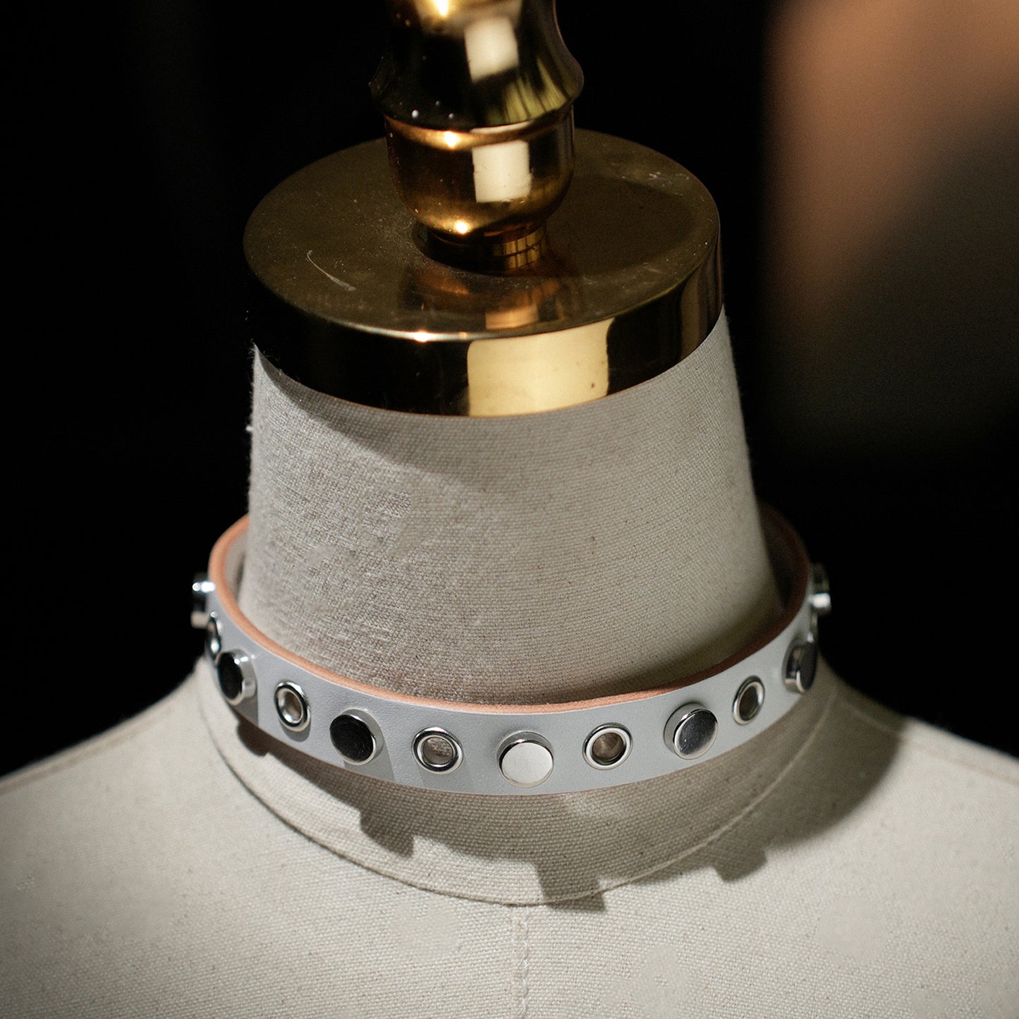 Bio Round Stud Punk Choker