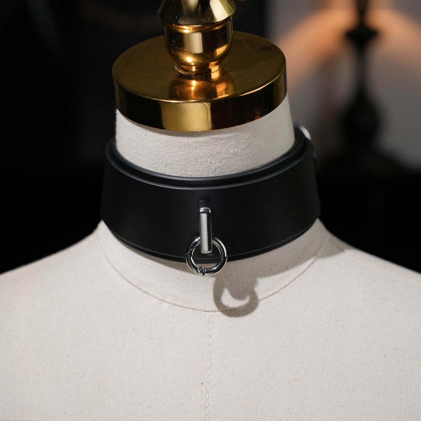 Kronus Black Choker With Small O Ring