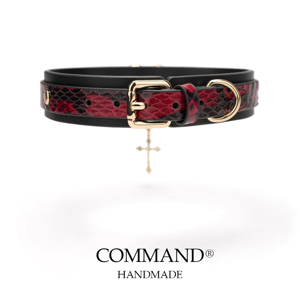 Janus Black Red Heart Ring Choker