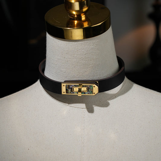 Cronus Black Kelly Buckle Collar