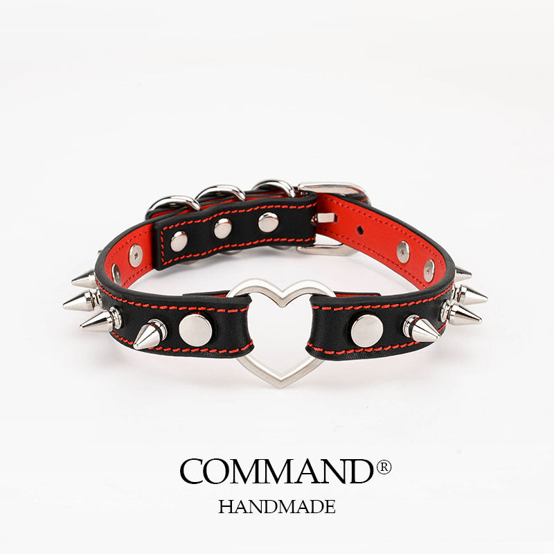 Love On Thorns Punk Choker With Heart