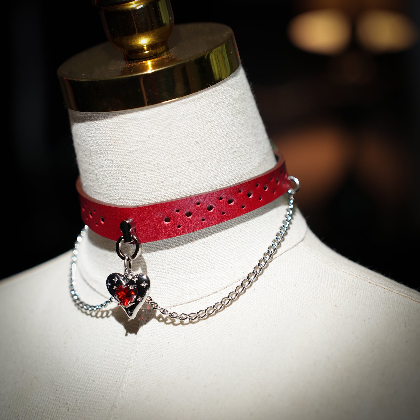 Ratri Double Chain Choker with Cross Charm/Little Heart