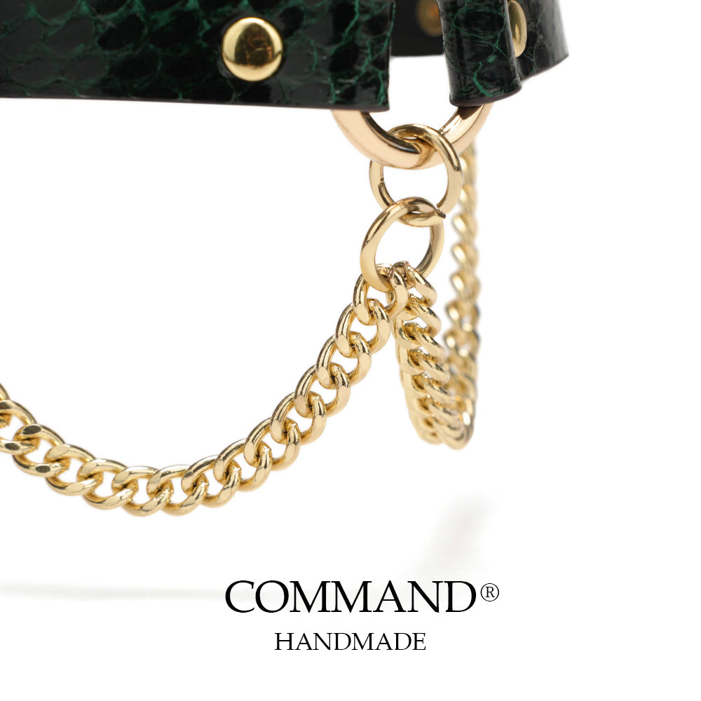 Pitys Double Gold Chain Green Choker
