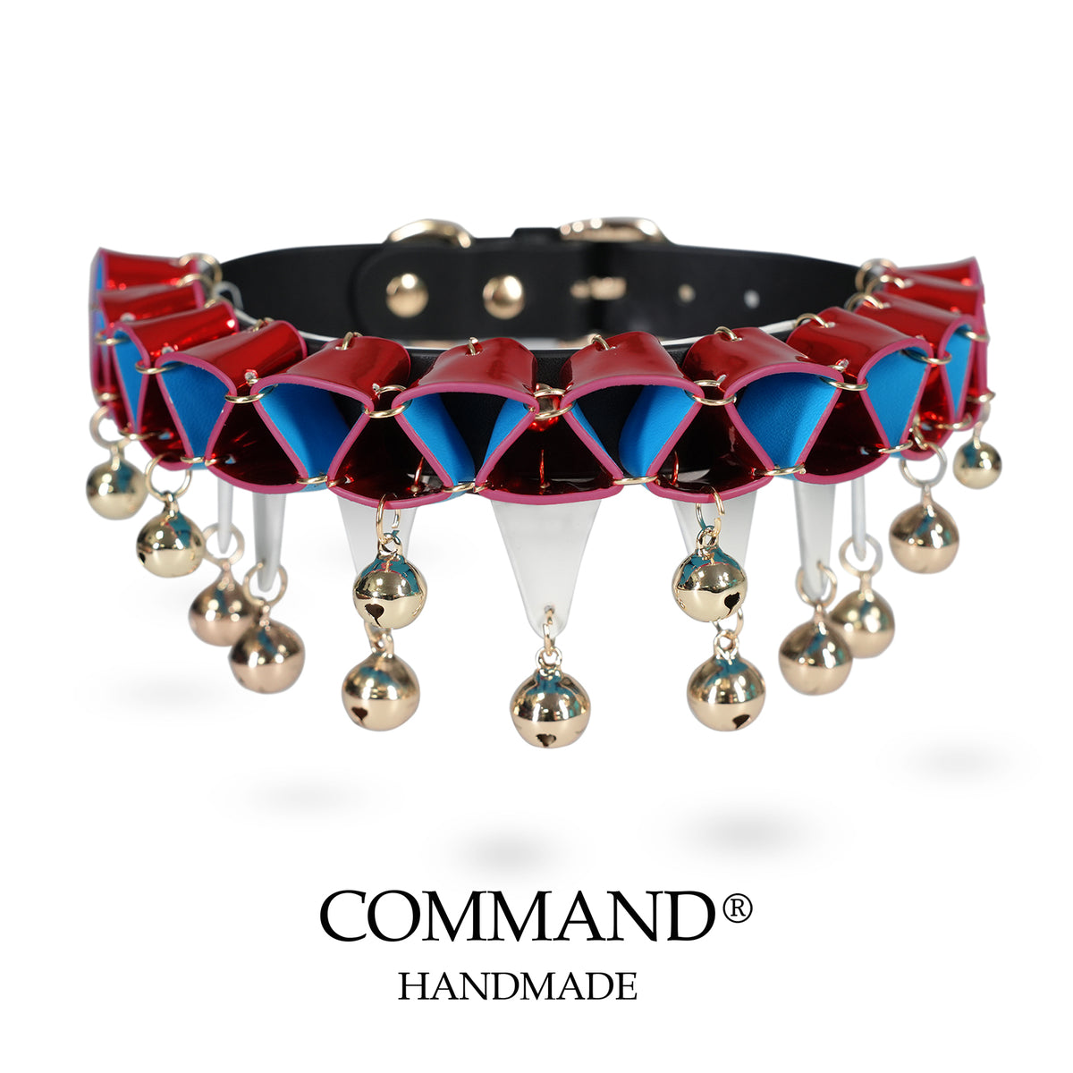 Jesterlet Mini Ruffle Triangle Choker with Bell