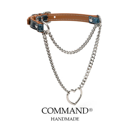 Nike Half Chain Choker with Heart Ring