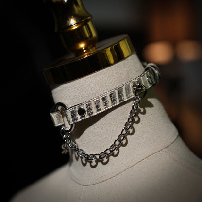 Pitys Double Gold Chain Choker_White-Gold