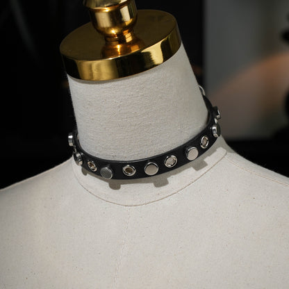 Bio Round Stud Punk Choker