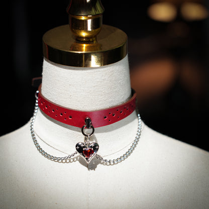 Ratri Double Chain Choker with Cross Charm/Little Heart