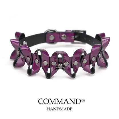 Wicked Flame Studded Wave Choker (Red / Purple / Green)
