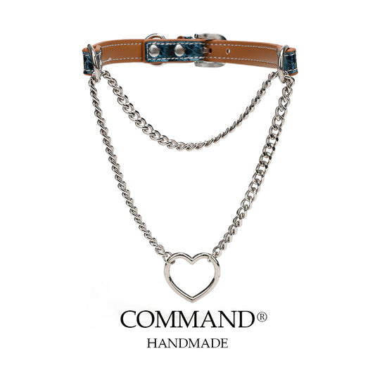 Nike Half Chain Choker with Heart Ring
