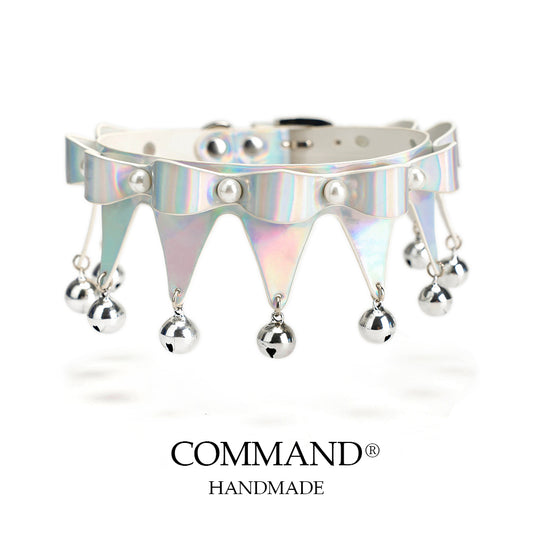 Jester’s Mirage Pearl Triangle Choker with Bell
