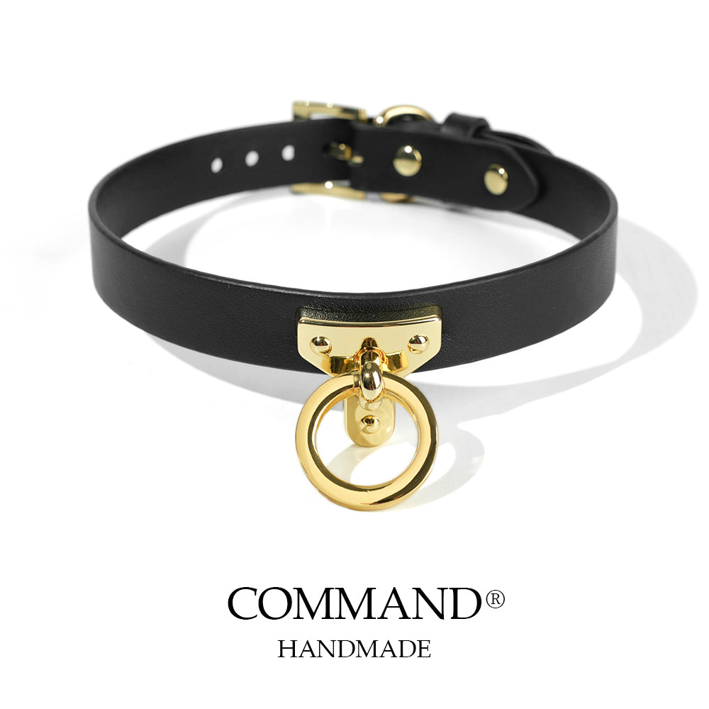 Venus Classic Leather Choker with O Ring