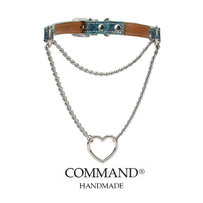 Nike Half Chain Choker with Heart Ring