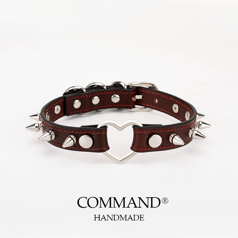 Love On Thorns Punk Choker With Heart